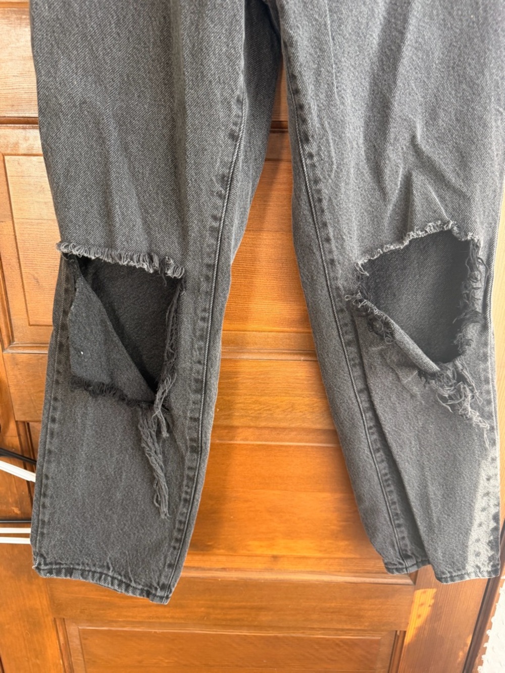 Pacsun Black Distressed Dad Jean - Picture 4 of 6